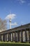 Colonnade and Fernsehturm TV Tower in Berlin