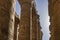 The colonnade of the hypostyle hall of the Karnak Temple