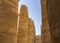 Colonnade in the hypostyle hall of the Karnak Temple of Luxor.