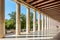 Colonnade of marble classical columns