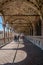 Colonnade of a medieval town hall building (Palazzo della Ragione)