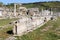 Colonnade on the street of ancient city Perge near Antalya, Turkey