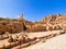 Colonnaded Street in ancient city Petra, Jordan