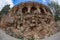 Colonnaded in Vaulted Passage in Park Güell, Barcelona, Catalonia, Spain