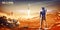 A colony on Mars in the near future features the launching mission of the rocket into the