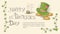 Color 1 illustration banner for design on the theme of St Patricks day in the style of Doodle