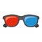 color 3d glasses cinema movie icon