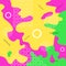 Color abstract background. Colorful spotty pattern of geometric shape, line and dot. Children playground. Vector illustration in