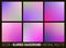 Color abstract blurred background set. Pink lilac violet palette. Smooth design elements collection flower concept.