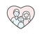 Color adoption family icon