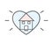 Color adoption house icon