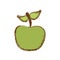 color apple fruit icon stock