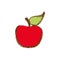 color apple fruit icon stock