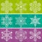 Color background with snowflakes line stile, vector