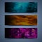 Color banners templates. Abstract backgrounds