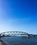 Color blue sky bridge bluewater