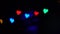 Color bokeh light abstract heart background. St. Valentine day concept.