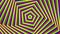 Color bold spin pentagon star simple flat geometric on dark grey black background loop. Colored pentagonal spinning radio waves