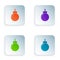 Color Bomb ready to explode icon isolated on white background. Set colorful icons in square buttons. Vector