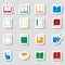 Color Book icon set as Labes