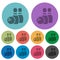 Color bowling flat icons