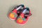 Color bright children shoes