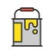 Color bucket, Filled outline icon, handyman tool and equipment set