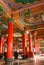 Color building interior of classic Chinese temple