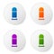 Color Bullet icon isolated on white background. Set icons in circle buttons. Vector