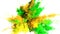 Color Burst - colorful green yellow smoke explosion fluid particles alpha matte