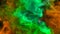 Color Burst - colorful orange green smoke explosion fluid particles alpha matte
