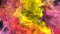 Color Burst - colorful yellow pink smoke explosion fluid particles alpha matte