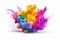Color Burst: Vibrant Paint Holi Explosion (AI Generated)