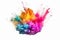 Color Burst: Vibrant Paint Holi Explosion (AI Generated)