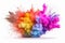 Color Burst: Vibrant Paint Holi Explosion (AI Generated)