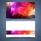 Color business card template. Abstract background