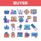 Color Buyer Elements Signs Icons Set Vector