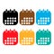 color calendars icon. New Year's Day on the calendar.2018 December 31,