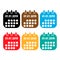 color calendars icon. New Year's Day on the calendar.2019 January 1