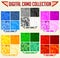 Color Camo Seamless Vector Digital Camouflage collection, Pattern Set