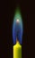 Color candle flame