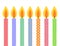 Color candles illustration