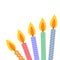 Color candles illustration