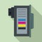 Color cartridge icon, flat style