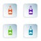 Color Champagne bottle icon isolated on white background. Merry Christmas and Happy New Year. Set colorful icons in