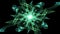 Color changing fractal animation on black background. Rhombic animated ornament in tunnel motion, beautiful decoration.