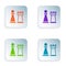 Color Chess icon isolated on white background. Business strategy. Game, management, finance. Set colorful icons in
