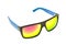 Color Children sunglasses, sun shades or spectacles isolated on