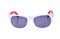 Color Children sunglasses, sun shades or spectacles isolated on