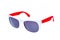 Color Children sunglasses, sun shades or spectacles isolated on